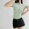 Classic simple solid color fitness clothes, thin, quick-drying, moisture-wicking sports tops, women's yoga clothes, short-sleeved T-shirts