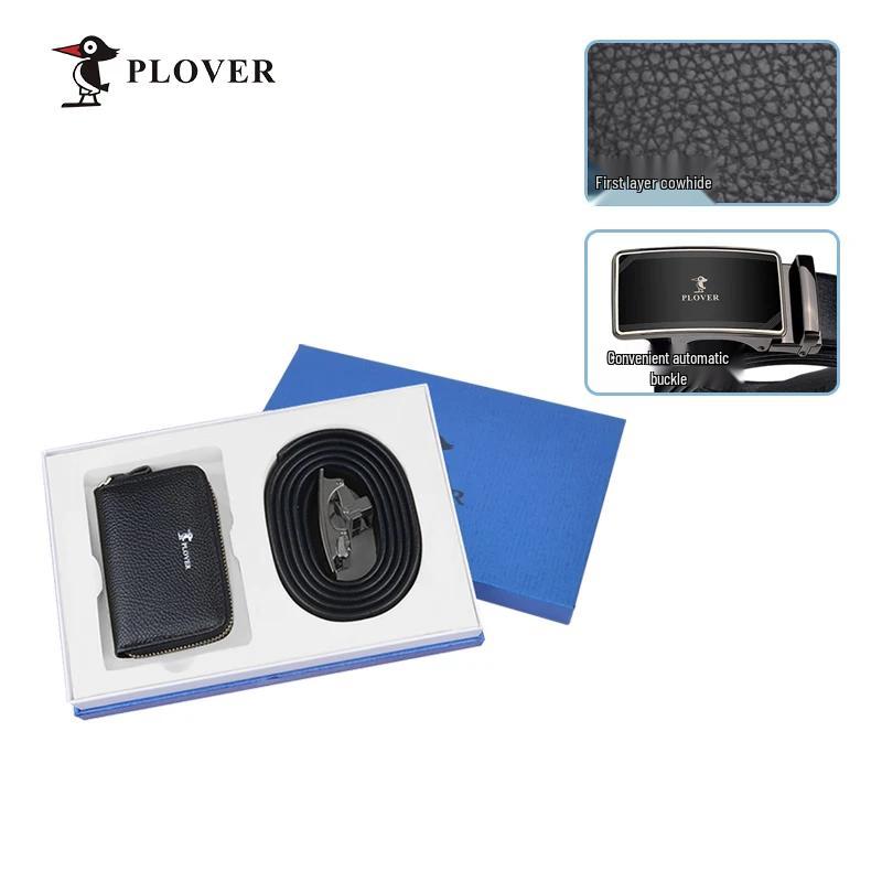 Plover Men s Top-Grain Leather Belt & Key Pouch Set