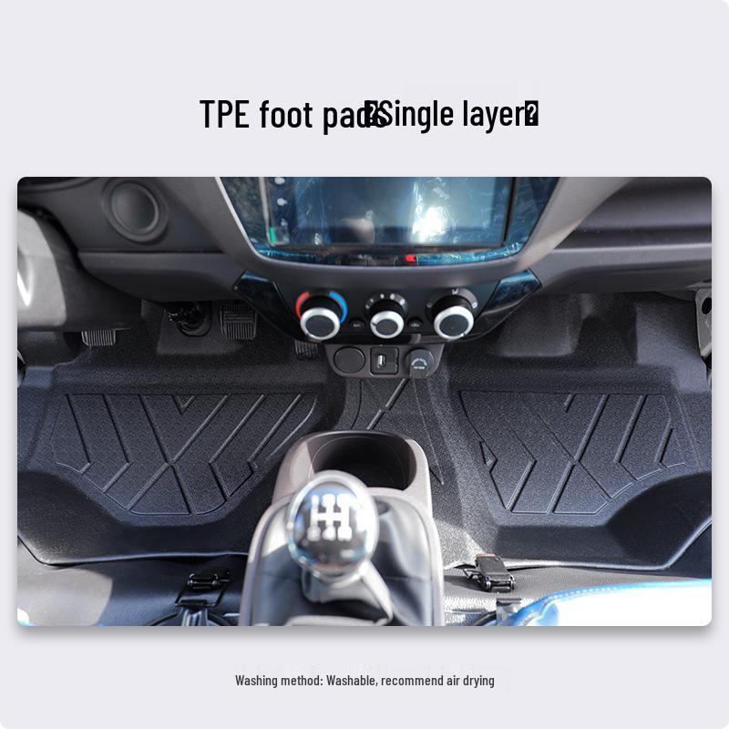 TPE Waterproof, Wear-Resistant Front Floor Mats for Foton Xiangling M1 Single-Row Flatbed Trucks