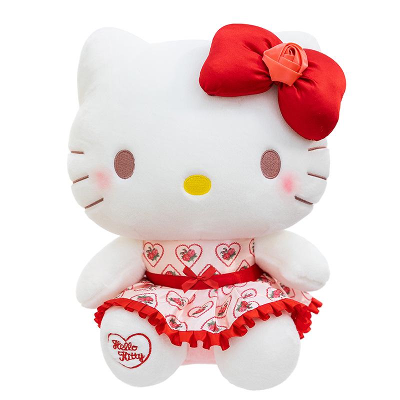 Hello Kitty Rose Plush Doll - Cute Cat Toy Pillow Birthday Gift