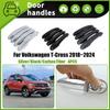 Car Door Handle Cover For Volkswagen VW T-Cross T Cross C11 2018~2024 Scratch Protector Chromium Styling Sticker Car Accessories