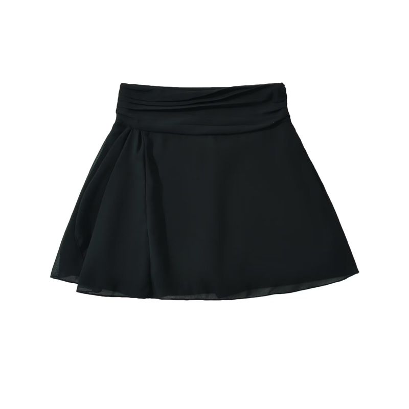 Kaslead New Arrival Women's Clothing Fashion Style Fashion Minimalist Pure Color Ruched Waist Short Skirt