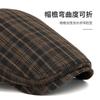 Spring and summer thin British plaid beret men's and women's retro casual forward hat outdoor sunscreen breathable cap