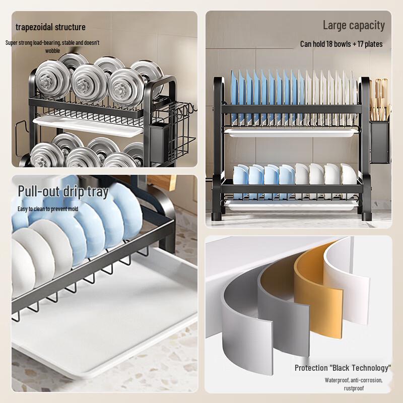 Kitchen Countertop Dish Drying Rack