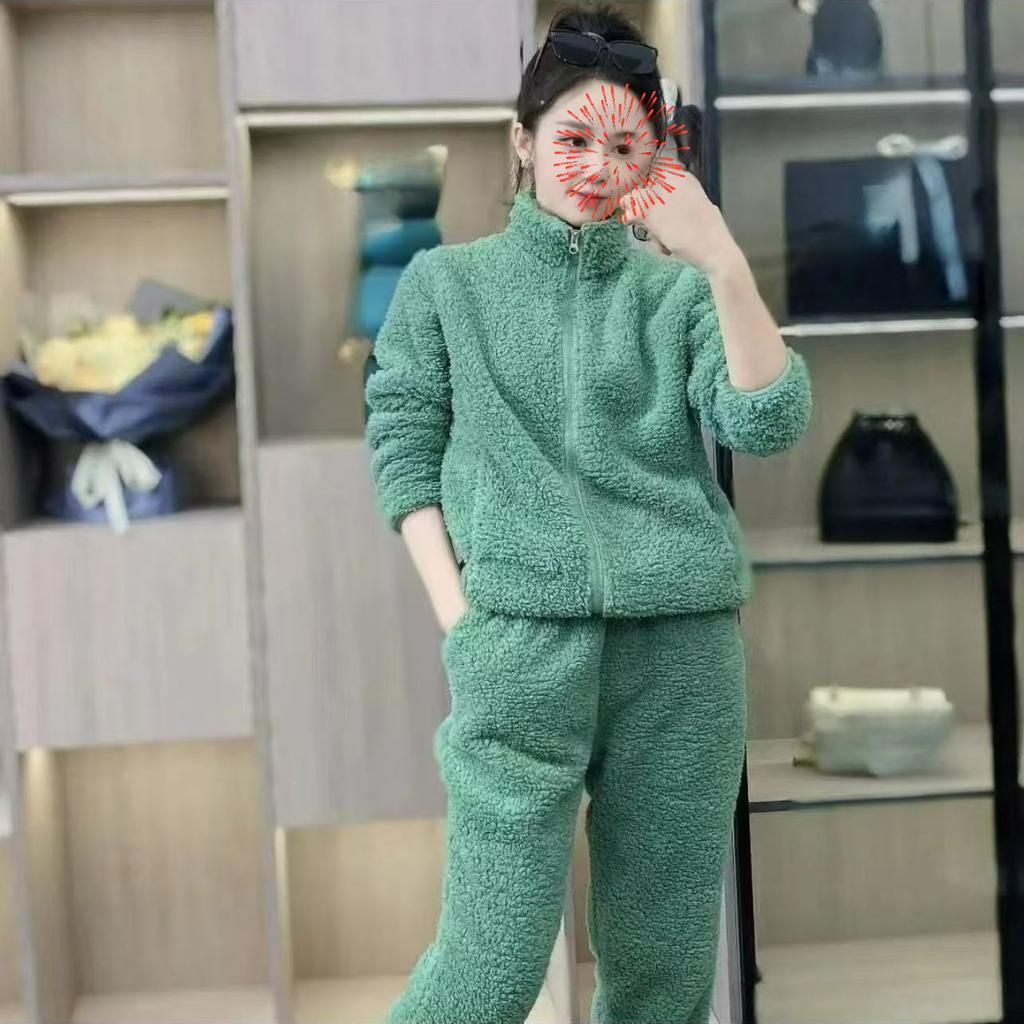Beautiful Brushed Zipper Coral Fleece Pajamas Winter Women's Plus Velvet Thickened New Style Small Fragrance Autumn and Winter Flannel