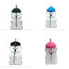 New Bearstraw Cup, 20Oz Cute Bear Glass Tumbler With Reusable Straw - Viral Animal Design For Smoothies, Boba & Iced Coffee