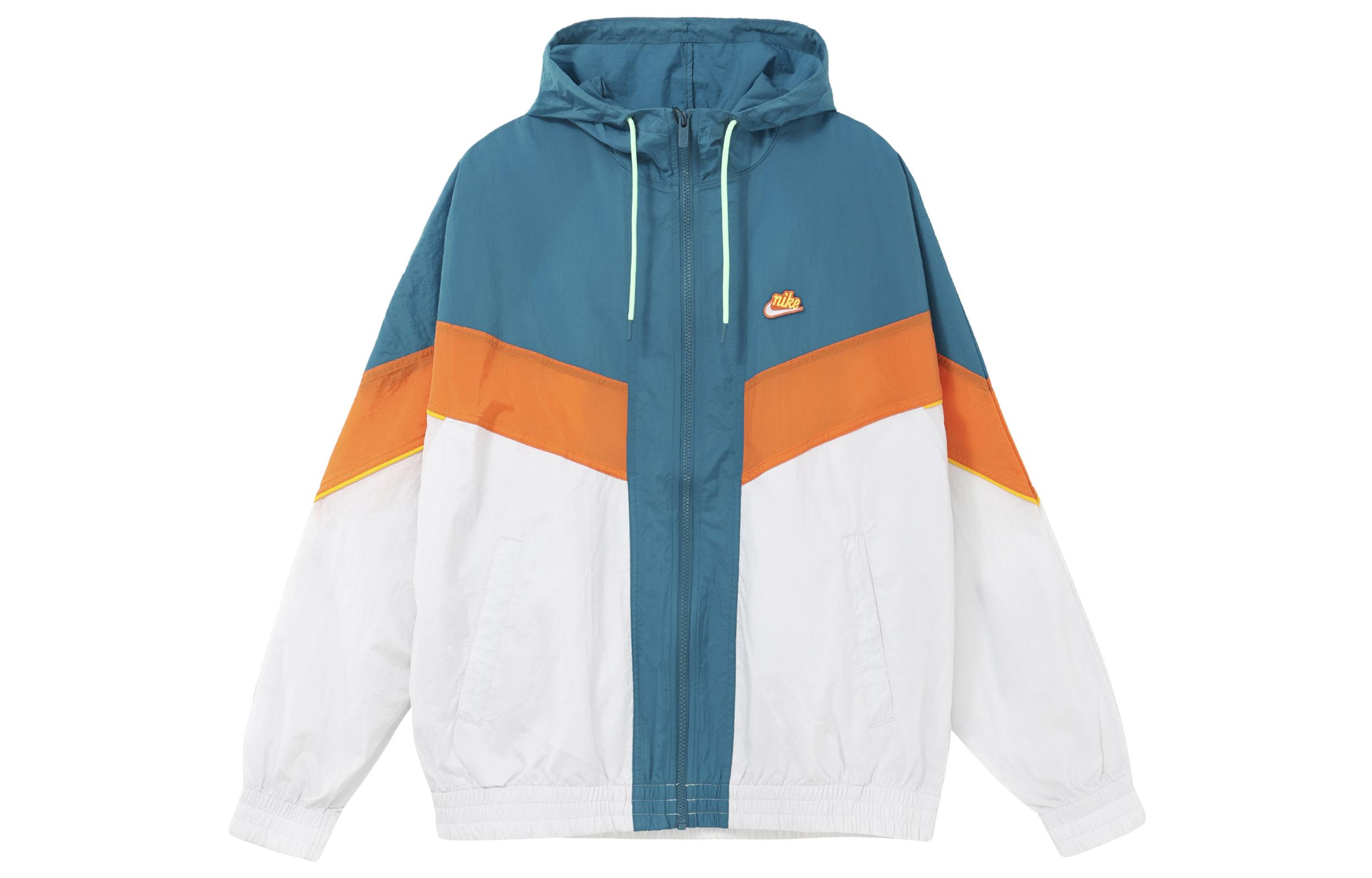 Nike Jackets Men s Blue & White & Orange Hooded Moderate Other DC0502-301 XXL