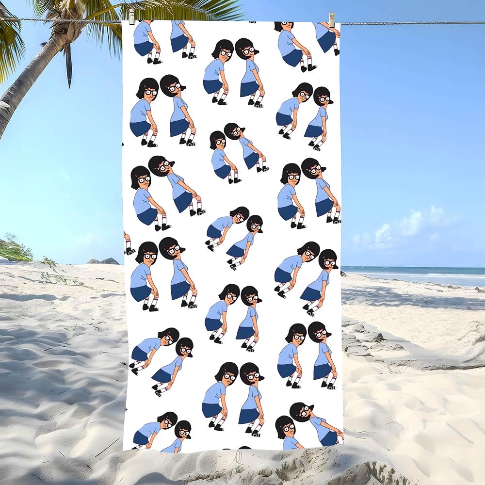Beach Towel Oversized Casual B-Bob'S Burgerss Towel Super Absorbent Soft Swim Beachtowels For Men, Women