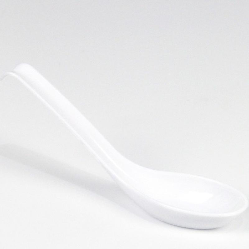 3PC Japanese Imitation Porcelain Pattern Spoon Household Kitchen Accessories White Melamine Korean Spoon Lamian Noodles Spoon
