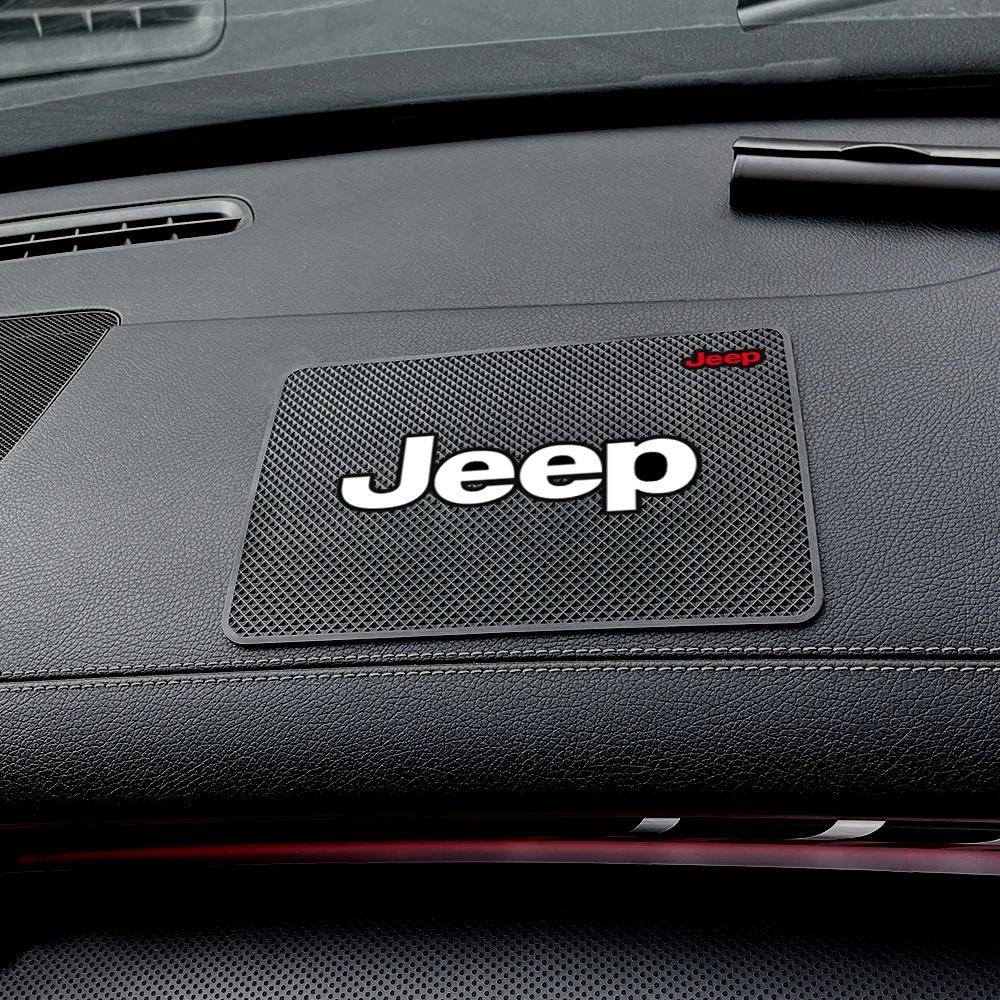 Durable Car Silicone Anti-Slip Mat Phone Holder Non-Slip Pad for Jeep Renegade Wrangler JK JL Grand Cherokee Compass Auto Parts AMN1