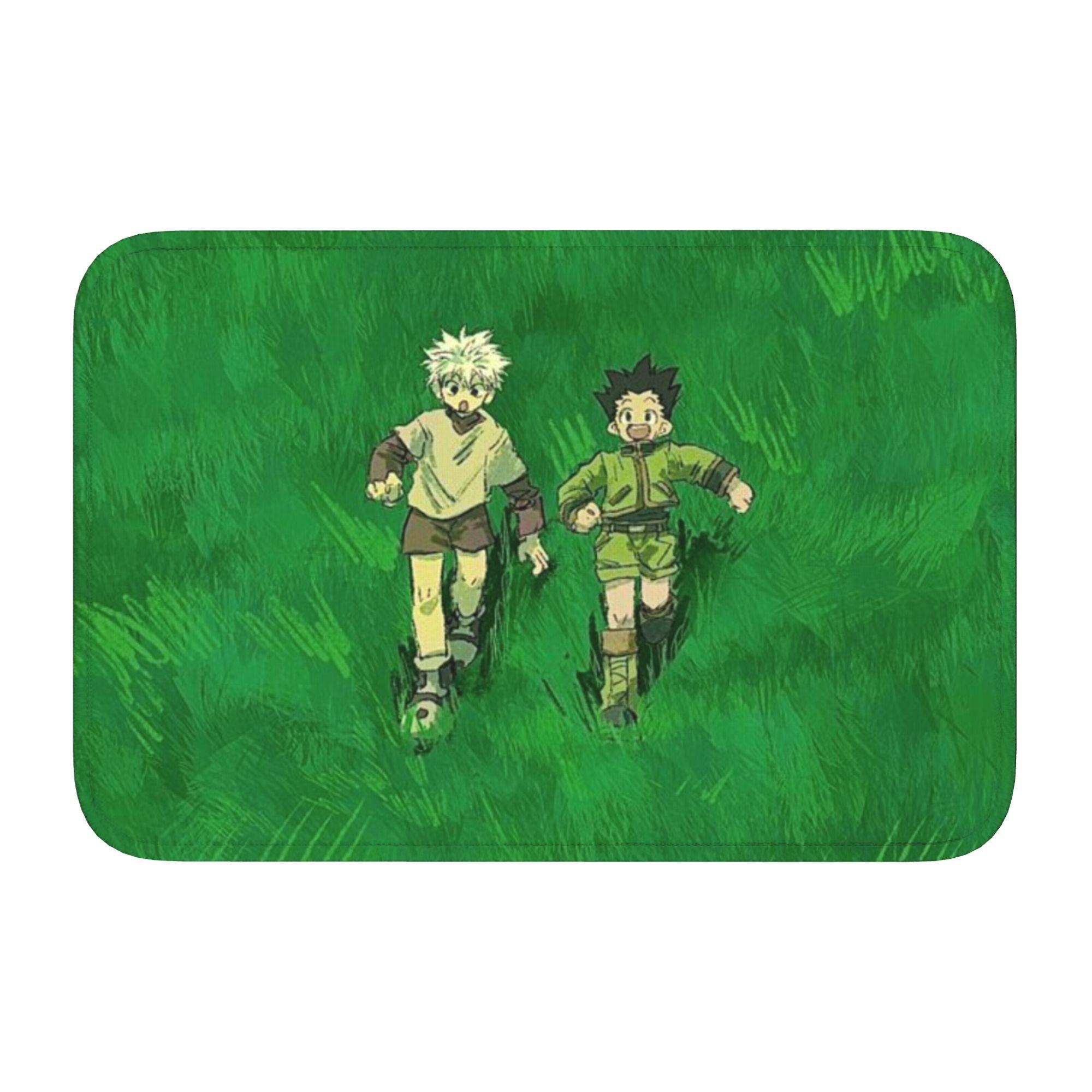 

HXH Anime Doormat Non-Slip Bath Kitchen Welcome Mat Toilet Door Floor Entrance Carpet Rug Footpad 60cm x 90cm