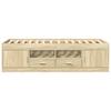 Daybed with Drawers without Mattress Sonoma Oak 75 x 190 cm