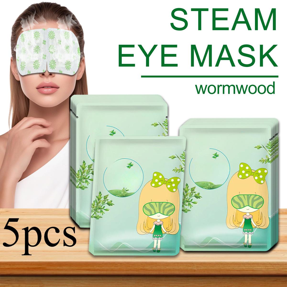 

Маска для глаз с паром из полыни, горячая компрессионная маска для глаз для путешествий, отдыха, сна — самонагревающаяся, нежная для глаз, гипоаллергенная 5pcs