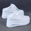 Fashion 2025 Spring and Summer Mesh White Shoes Baotou Half Slippers Women's Thick Bottom Increased 10CM Lazy Shoes White Sneakers