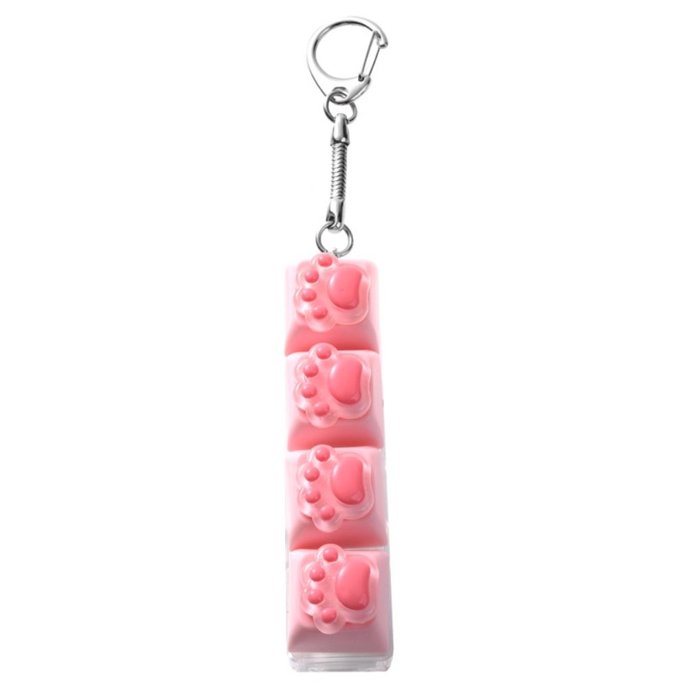 Backpack Pendant Cat's Paw Keyboard Fidget Toy Colorful Design KeyCap Keychain Office Use