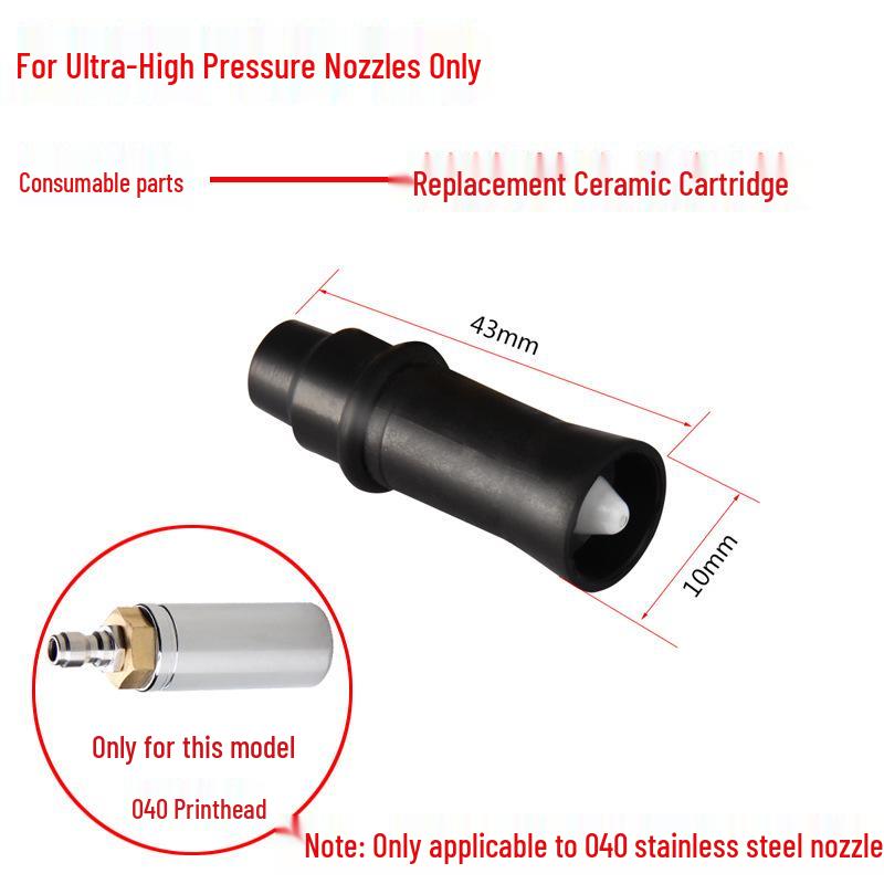 High-Pressure 360° Rotating Car Wash Nozzle for Road Cleaning & Bark Stripping