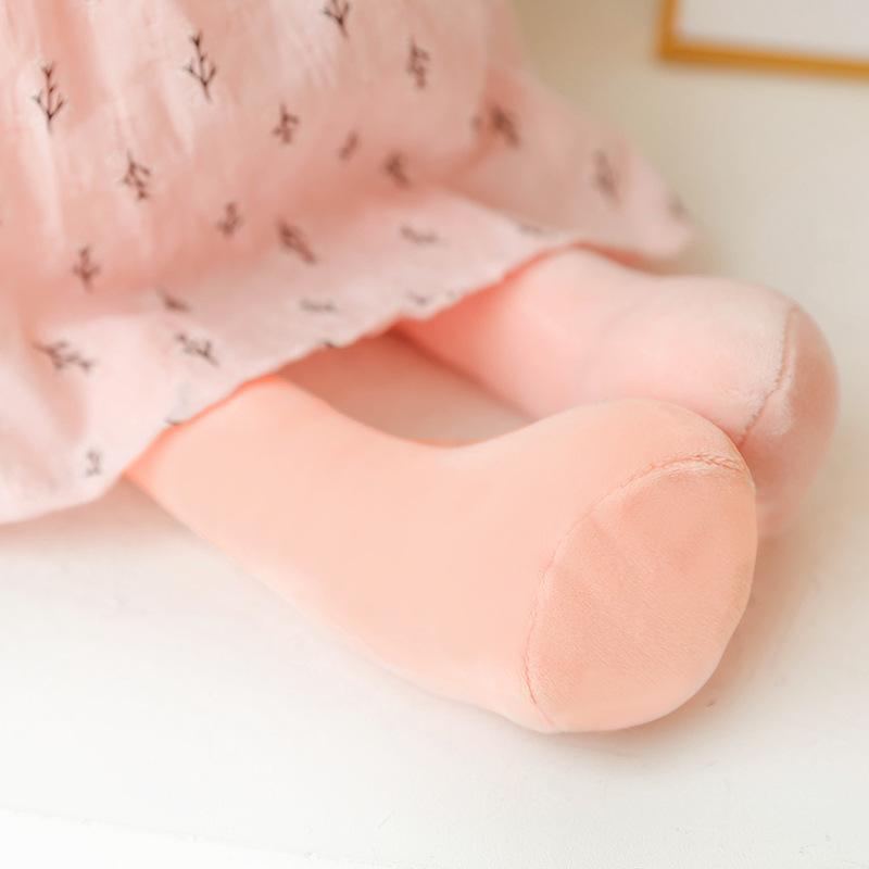 Non-Toxic Rabbit Plush Toy Long Ear Pink Heart Stuffed Animal Soft Comfort Doll Throw Pillow Cute Gift For Kids Children Room Decor