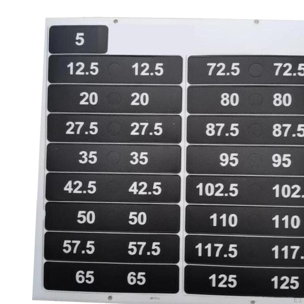 Weight Stack Labels Number Stickers Tags for Indoor Gym Resistance
