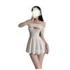 Sexy Lingerie Sexy Hollow Uniform Temptation Free One-word Shoulder Nightgown Hot Pure Desire Suit