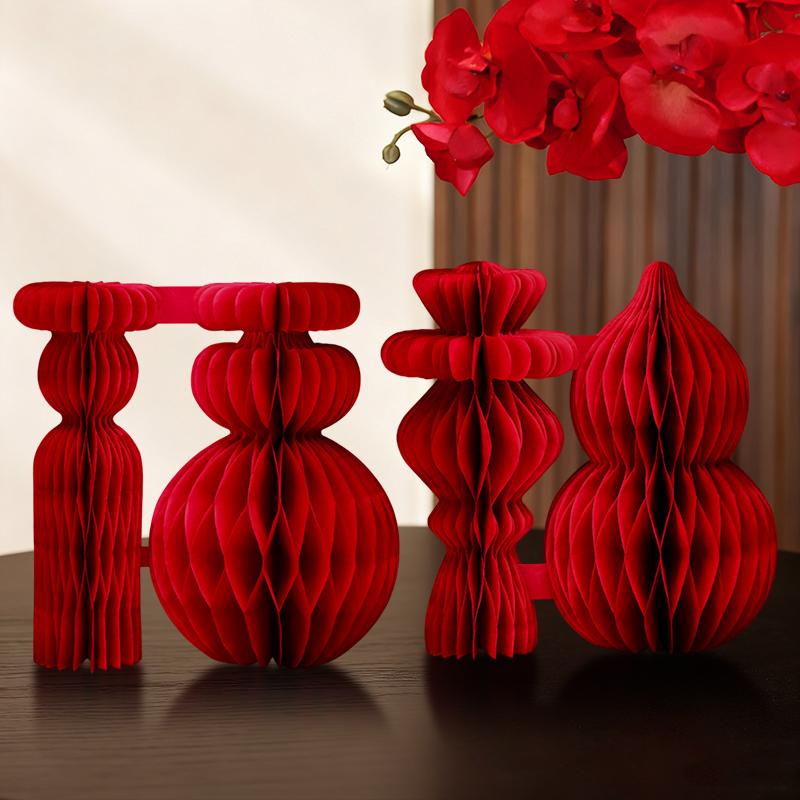 Horse Shape Ornaments For  Chinese New Year Desktop Parper Honeycomb Balls Festival Party Gifts Room Decoration