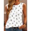 Women's T Shirt Sleeveless Shirt Print Floral Graphic Bohemia Vintage Stylish Sleeveless Tops Casual Daily Summer Spring
