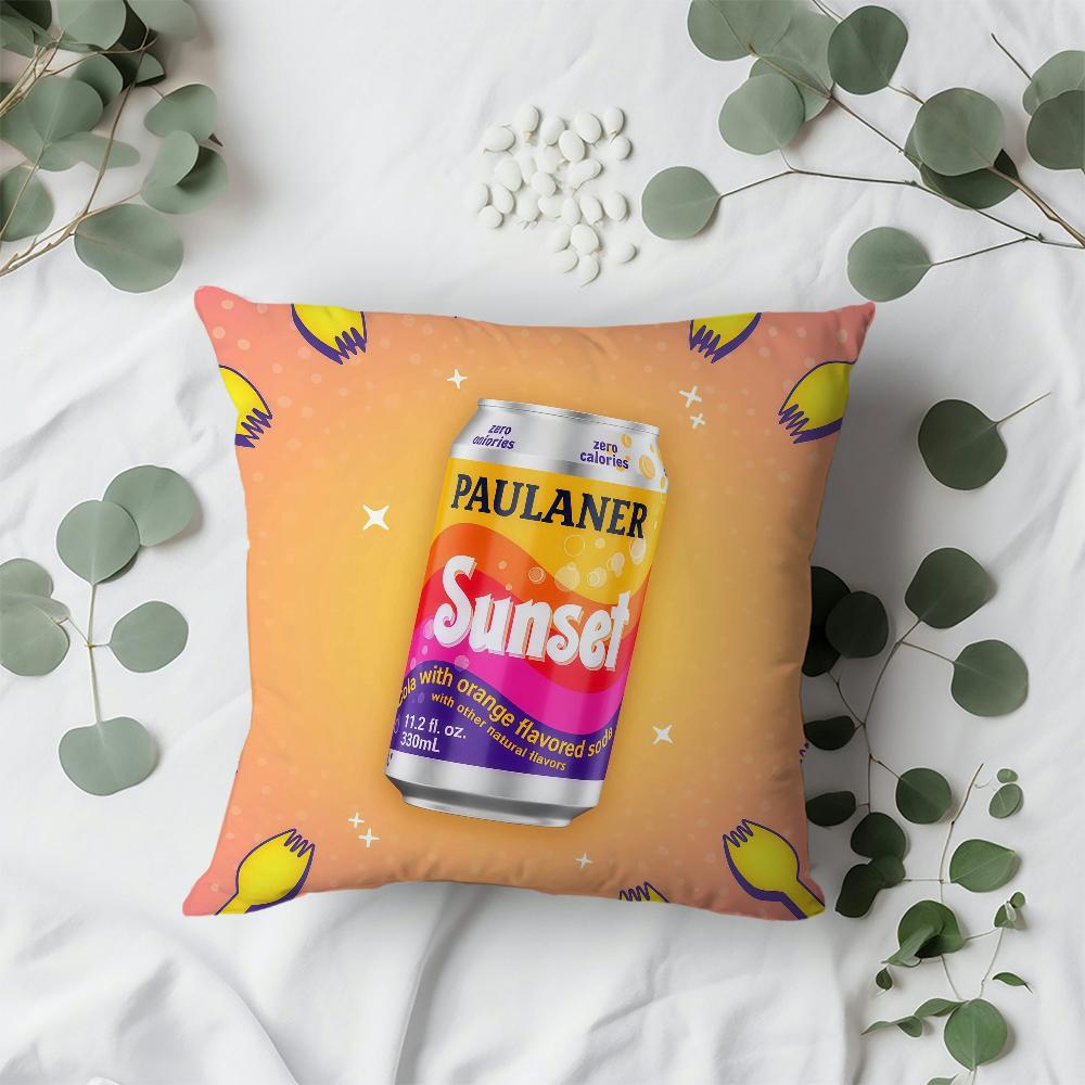 P-Paulaner Spezi cushion cover For Sofa Car Office Cafe Soft And Comfortable Double-Sided Printing Pillow Cover