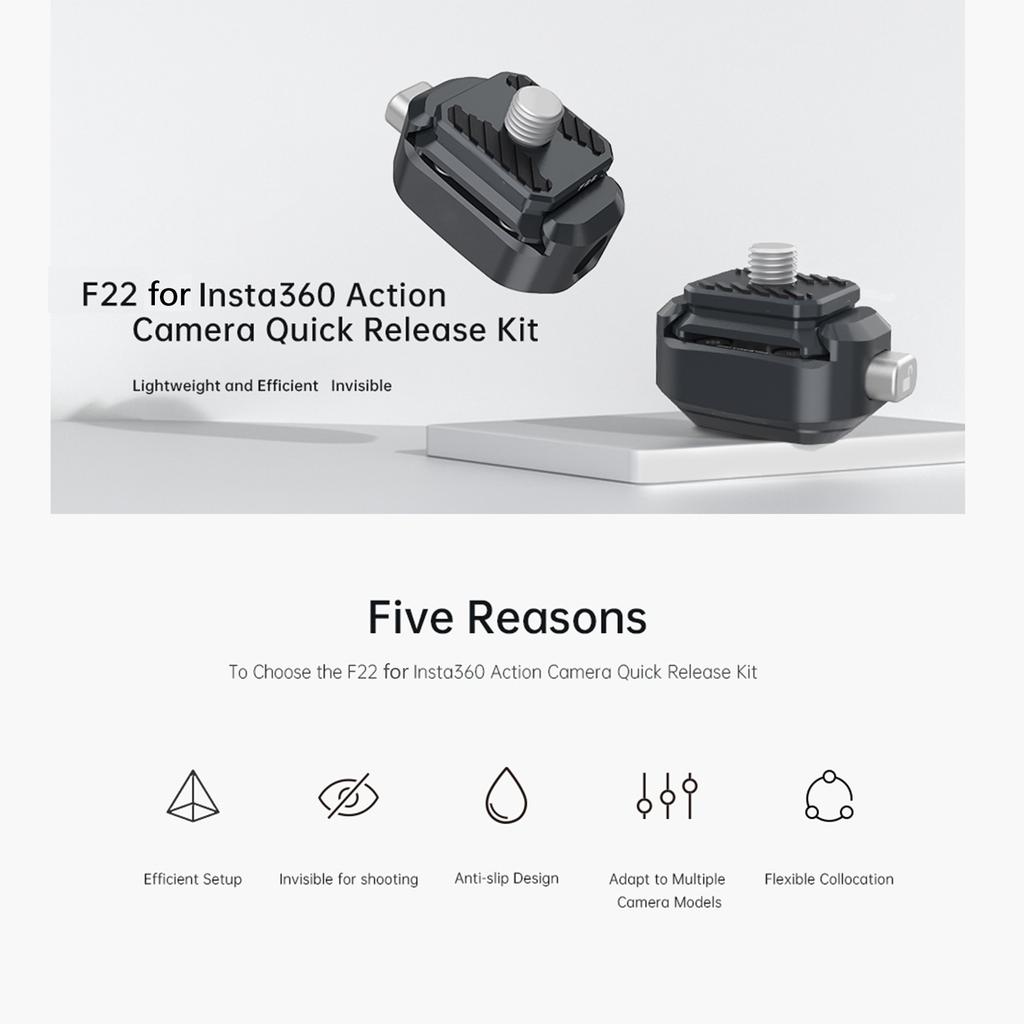Camera Quick Release Tripod Mount ULANZI DSLR QR Plate Adapter Vlog Filmmaking Quick Accessories Kits for Insta360