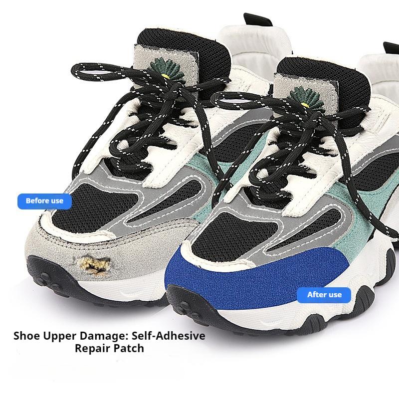 Mesh Sneaker Repair Allowance Firm Self-Adhesive Heel Anti Abrasion Sticker Upper Torn Lining Repair Sticker 2Pcs