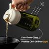 2-in-1 Glass Oil Dispenser & Sprayer - 16oz/470ml Leakproof Olive Oil Sprayer Bottle for Cooking, Air Fryer, BBQ, Baking, Salad
