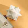Modern Polyhedral Star Sculpture White Glossy Polyresin Living Room Decorative Accent (15 Cm)