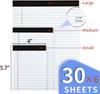 WINKIO Pack of 6 Legal Pad Refills 4 x 6 Inch Note Pads Lined Writing Pads Letter Size Wide Ruled Legal Pads for School and Office Supplies