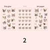 3pcs/pack Cat Head Flat Stickers Animal Stickers Kawaii Cartoon Sticker Cute Handbook DIY Material Decorative Scrapbook Stickers