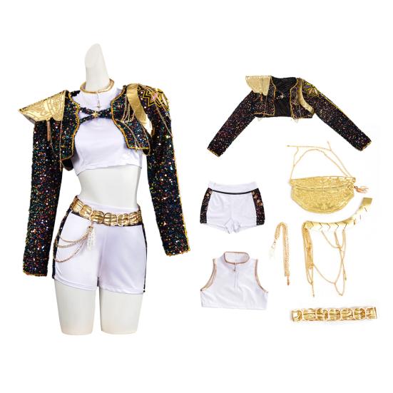 Girls Demon Hunters Costume Halloween Pop Singer Cosplay Outfits Full