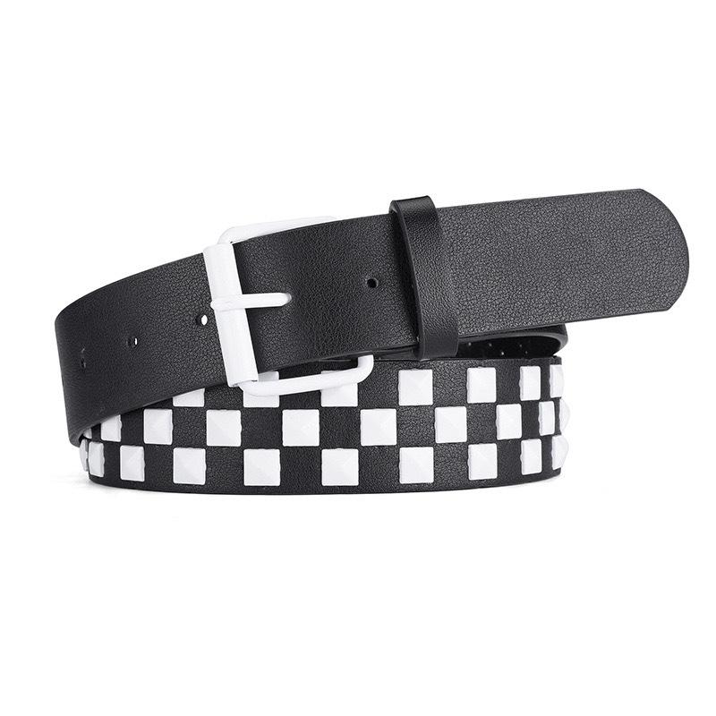 1Pcs Y2K Style Heavy Metal Waist Belt European and American Punk Rock Jeans Waist Belt Ladies Colorful Rivet Waist Belt Unisex