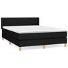 Maison Exclusive - Sommier à lattes de lit avec matelas Noir 140x200 cm Tissu