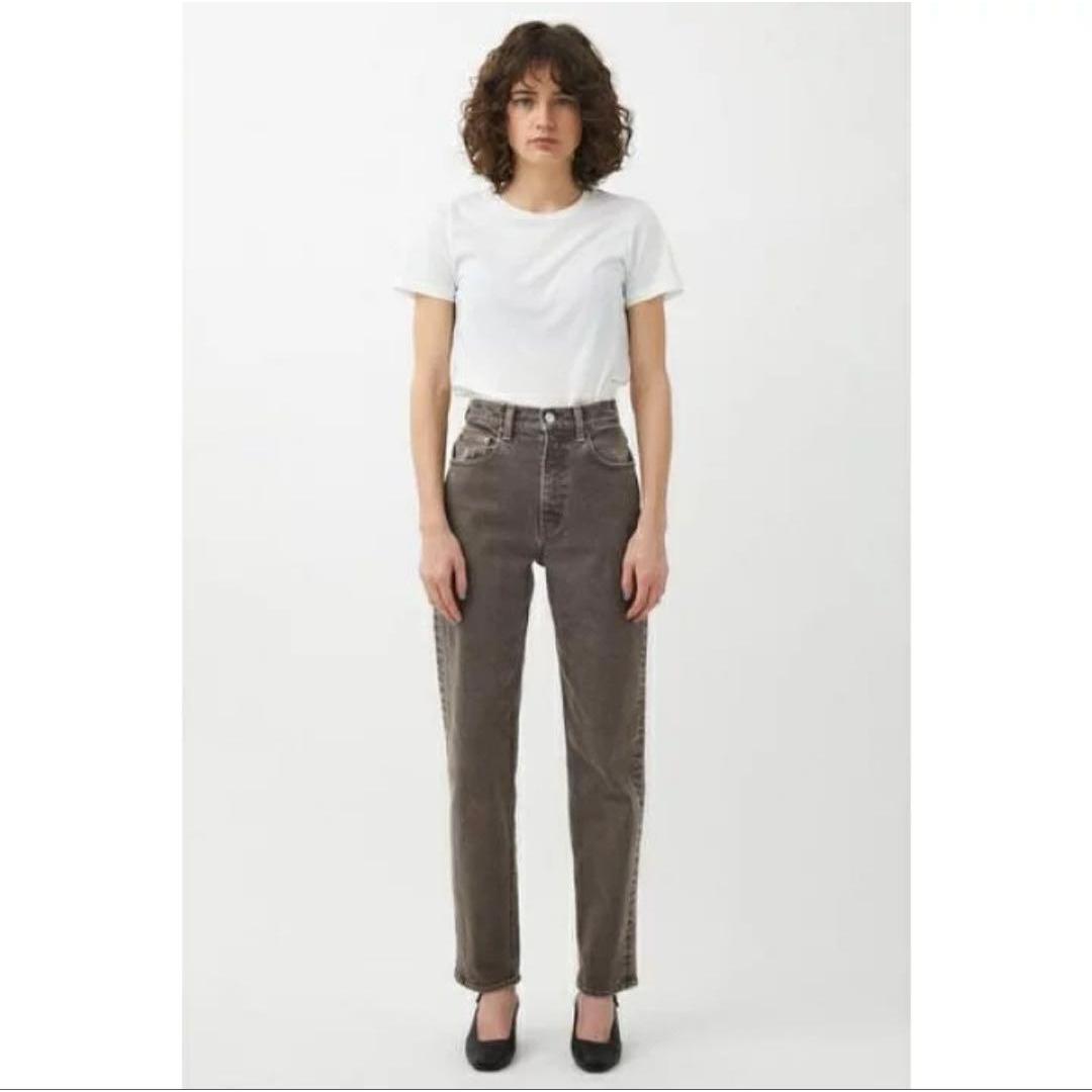 MOUSSY PLAIN jeans color straight denim pants brown