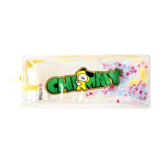 BT21 LINE FRIENDS Sequin Pencil Case – CHIMMY, 1 Pc (Official BTS Collaboration)