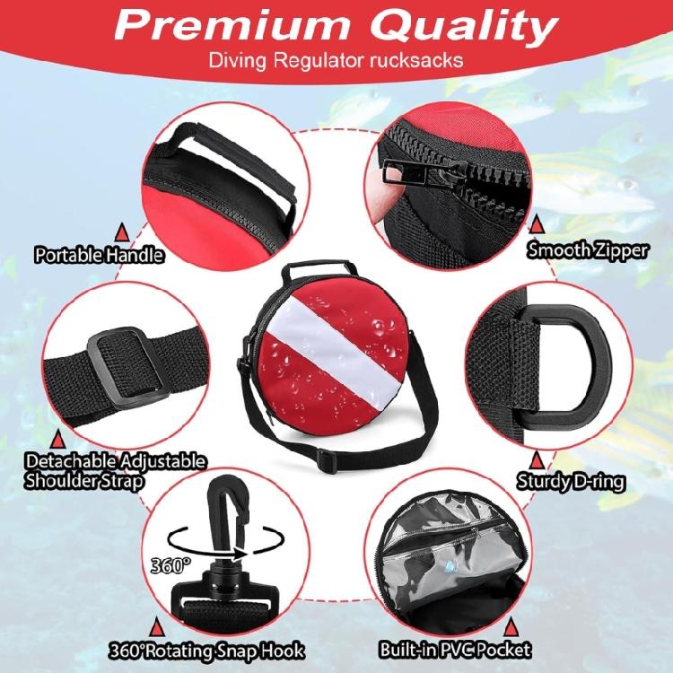 Tauchregler Schutztasche Scubas Regulatortasche mit verstellbarem Gurt Scubas Tauchreglertasche