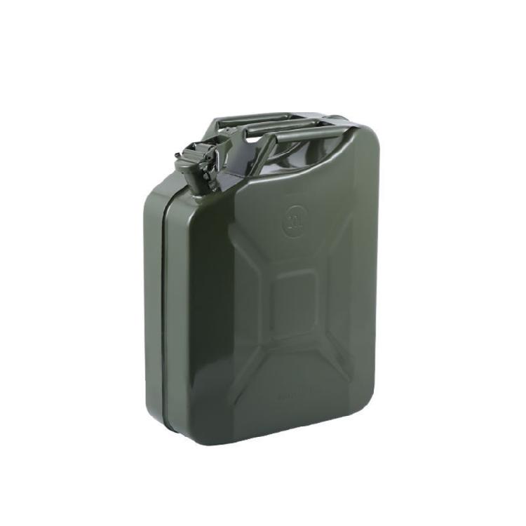 Steel Fuel Storage Container with Ergonomic Handle High Capacity Metal Jerry Can Leak Proof Spout for Home & Workshop