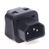 2 v 1 Napájecí adaptér IEC 320 C14 samec na C13 samice PDU/UPS C13 Univerzální samice AU/US/UK/EU Speciální konverzní zástrčka