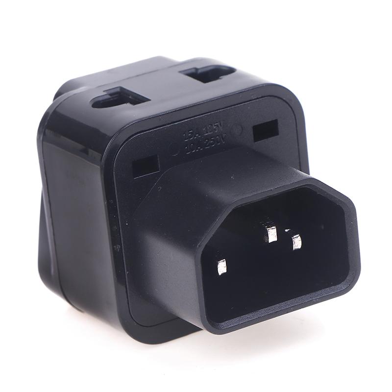 2 v 1 Napájecí adaptér IEC 320 C14 samec na C13 samice PDU/UPS C13 Univerzální samice AU/US/UK/EU Speciální konverzní zástrčka