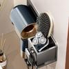 Hair Dryer Holder Hair Straightener Organizer Wall Mounted Storge Box Bathroom