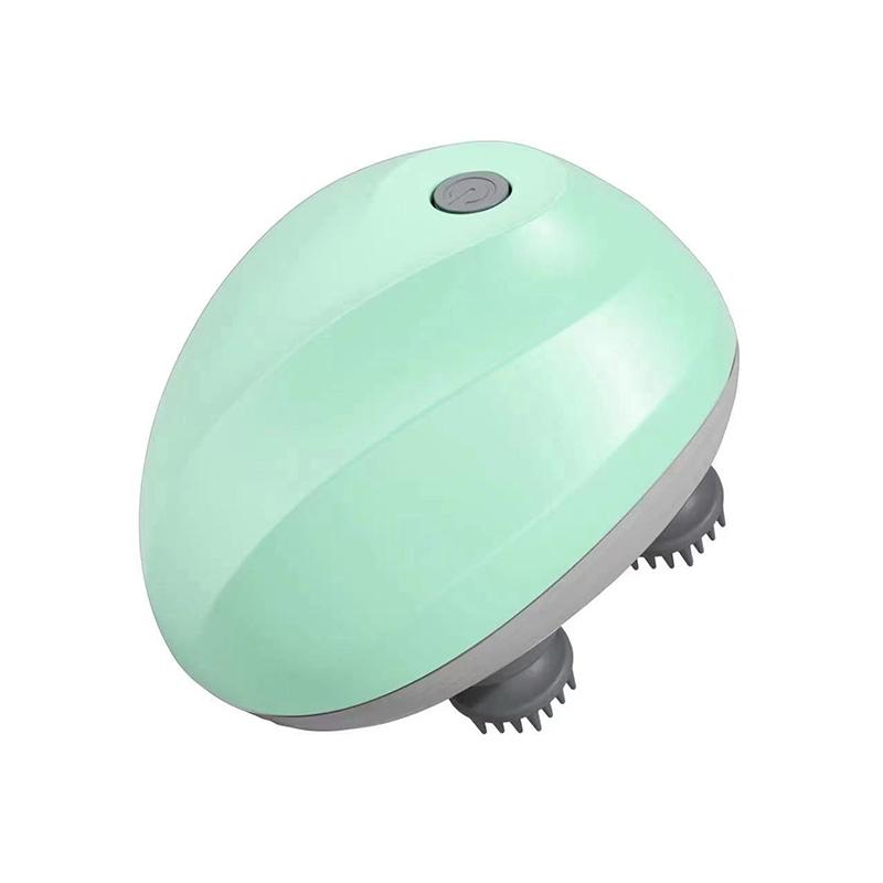 

Electric Head Massage Machine Silicone Waterproof Scalp Massager Head Relaxation Unlimited Portable Home Massager зелёный