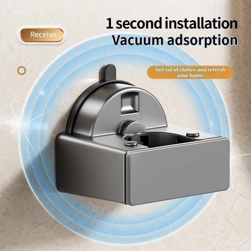 No Need To Drill Suction Cup Mop Rack, Mop Wall-mounted Clip, Broom Hook, Bathroom Door Behind Storage Rack, Kitchen Hook Clip