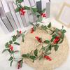 Simulated Christmas Rattan Vine No Maintenance Faux Willow with Red Berry Garland Wedding Party Home Decor