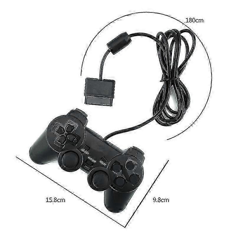 Ps2 Wired Controller For Sony Playstation 2 Black--