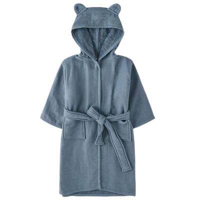 MARBEINE Kids' Hooded Bathrobe, Cotton Pajamas for Boys and Girls, Open-Front, Perfect for Bathtime or Loungewear