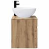 Wall Mounted Washbasin Vanity Unit Artisan Oak