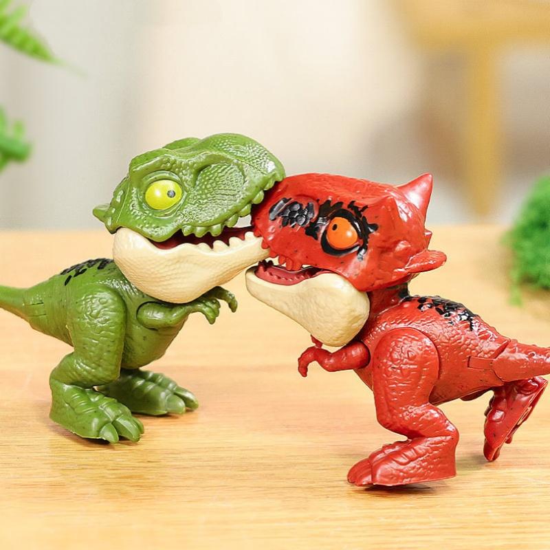 Dinosaur Model Toys Movable Joints Finger Biting Simulation Animals Jurassic Dinosaurs for Children Interaction Educational Toy