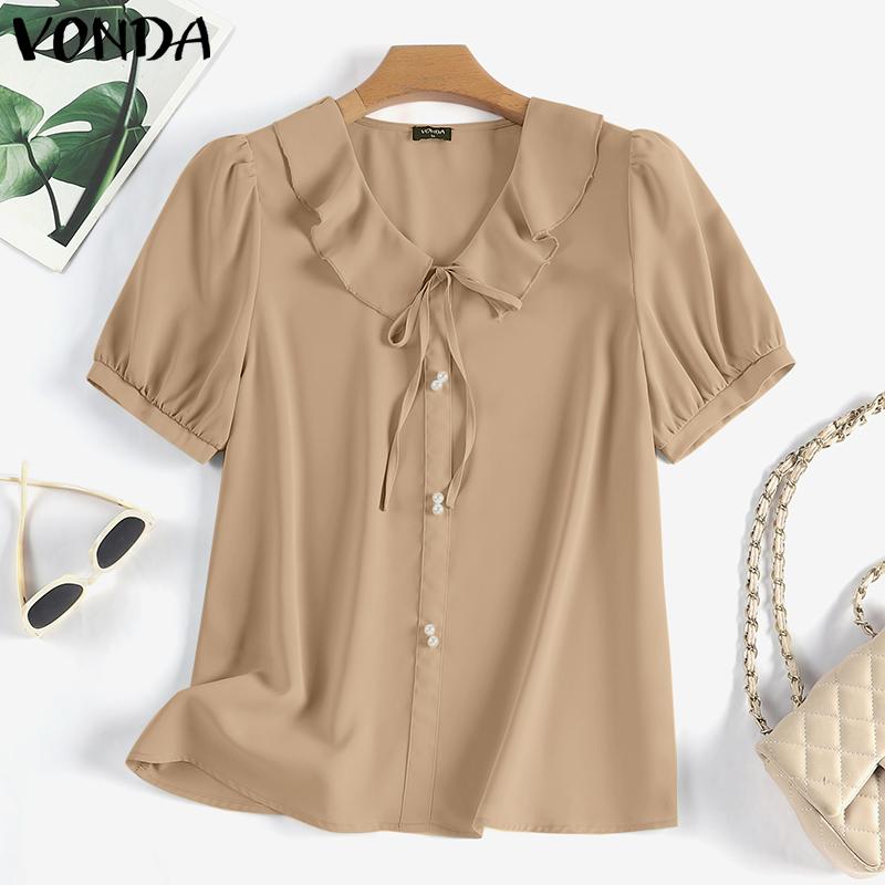 

VONDA Летние женские топы с оборками и пышными рукавами